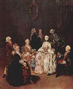 Pietro Longhi Portrat einer Patrizierfamilie oil